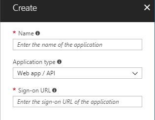 Application type Select Web app / API from the drop-down list. Sign-on URL Enter the following URL: http://www.avepoint.com/. 4.
