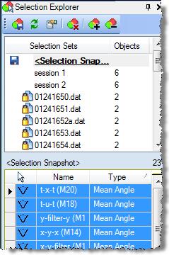 Step 3. Create a selection set Your selections display in the Selection Explorer in the <Selection Snapshot> objects list.