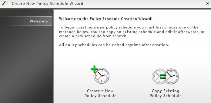 Policy Schedules Policy Schedules are used for schedule-based assignment of policies. The schedule defines the days and times during which users are working.