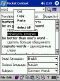 Introduction Pocket CONTEXT Pro is a multilingual electronic dictionary for Pocket PCs running Windows CE operating system, developed by Informatic and Smart Link Corporation.