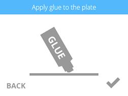 NOTE: For more information, refer to the section titled Applying Cube Glue. NOTE: It may take several minutes to print the file. 7. When finished, remove the print pad and verify the Level Gap.