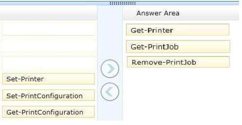 Section: Select and Place /Reference: The Get-Printer cmdlet retrieves a list of printers installed on a computer.