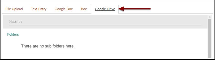 Option #2: Select the file from the Google Drive tab From the submission type tabs, select Google Drive. Select the desired file then click SUBMIT or LINK.