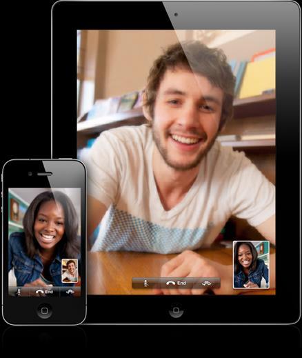FaceTime FaceTime allows you to make video calls to other ios users The FaceTime camera lets you talk face-to-face. Switch to the rear isight camera to share what you see around you.