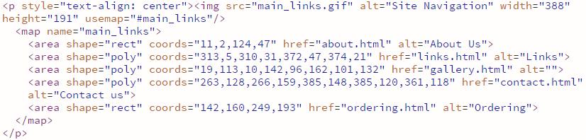 These links all have a good distance between them but in cases where they don t, try to avoid overlapping hotspots as you can get unpredictable results depending on which web browser is being used to