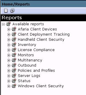 2.1.1.2 Reports Following is a screenshot of