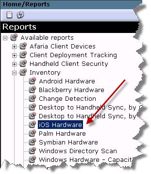 an ios Hardware report.