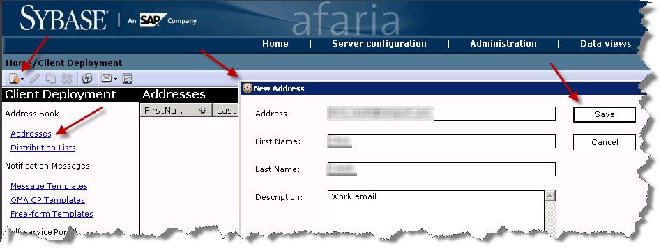 2.1.1.3 Client Deployment This is used for OTA deployment center. Following is how you can create a new address.