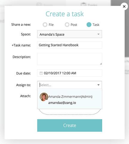 Tasks Tasks are simply things that need to get done and Spaces enables you to assign tasks to other members of your space.