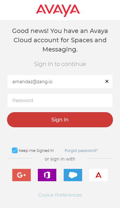 Sign In After you ve signed up, it s time to log in to Spaces! There s a few ways to do this, but they all rely on visiting: spaces.zang.io.