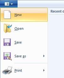 To Save a Document 1. From the Word Pad button choose the Save As option. A dialog box will appear. 2.