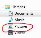 By default the menu will take you to the photo folder.