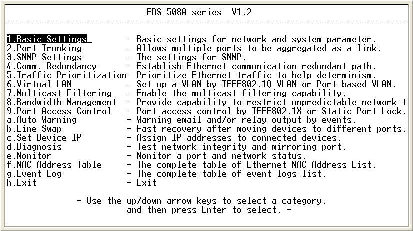 Getting Started 5. Type 1 to select ansi/vt100 terminal type, and then press Enter. 6. The Console login screen will appear.