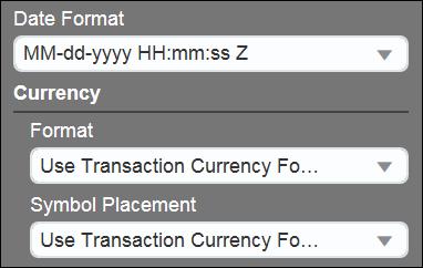 USE NEW DATE AND CURRENCY FORMATS In CPQ Cloud 2017 R1, several new date and currency formats are available in the Document Properties, Section Properties, Text, and Heading panels.