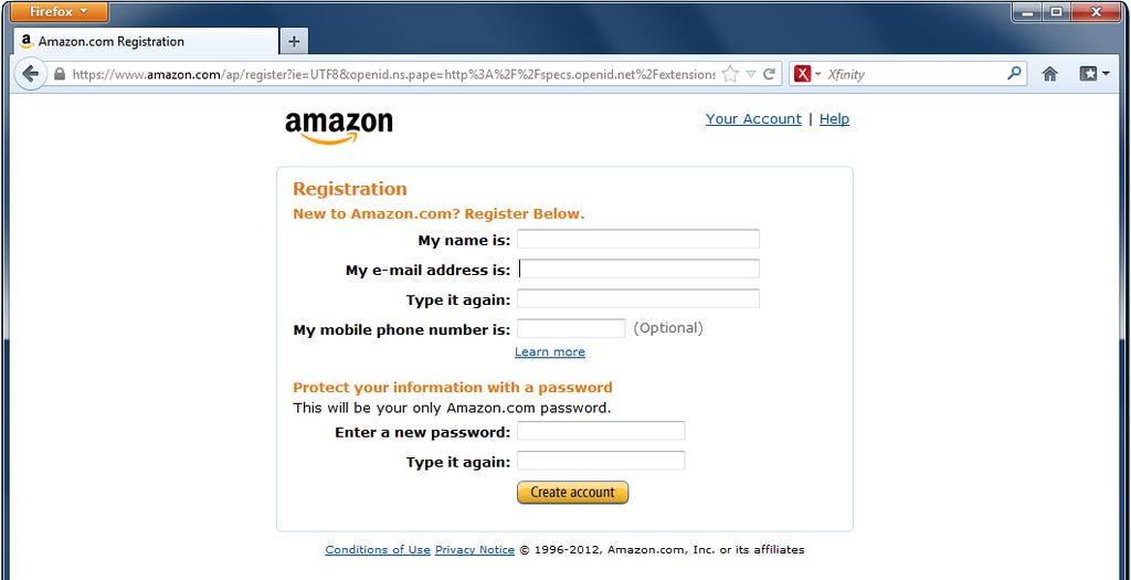 3.- If you don t have an account with Amazon sign up for an account Sign in or sign up for an account by clicking the button at the top of the page. Sign in and then click on Start here.