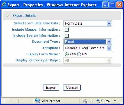 Components of Regulatory Reports List Chapter 2 About Regulatory Reporting Exporting to Excel The List of Regulatory Reports allows you to export the report details into an Excel template.