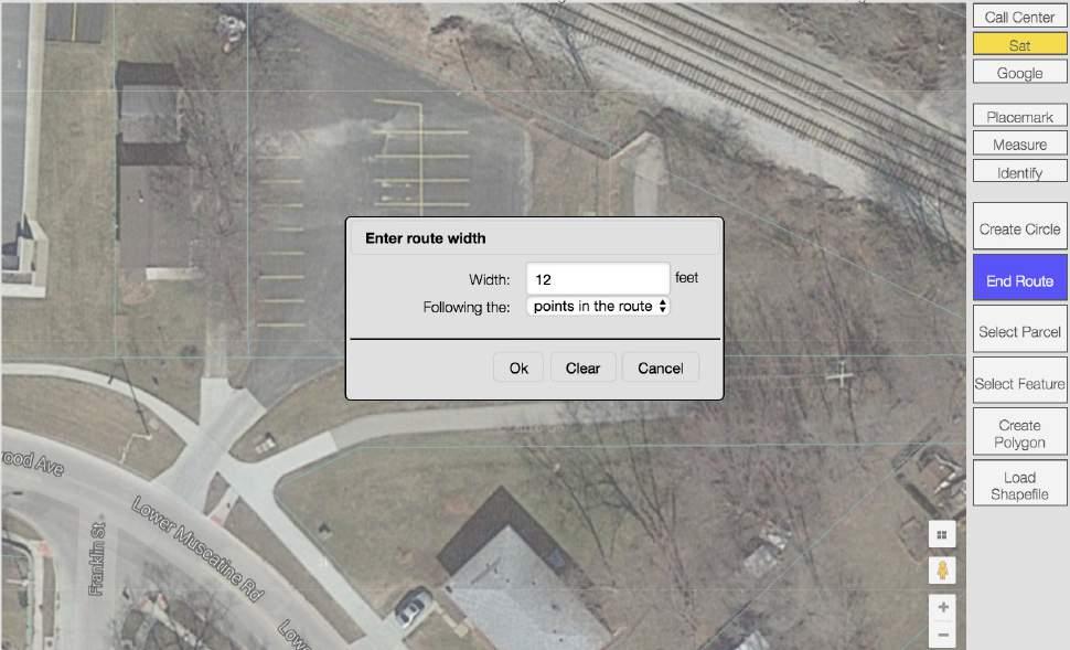 CREATE ROUTE The Create Route tool allows users to create long, narrow excavation entities.