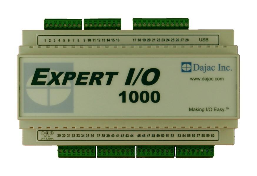 The is a USB connected I/O module. With this module, it is easy to use a PC to control external devices. A couple common examples are industrial control and test bench automation.