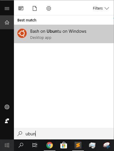 Installing PHP on Windows 10 Bash and Starting a Local Server Bash on Ubuntu/Windows is a way to use a command line to run all kinds of programs (including git!).