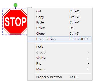 3.8 Drag Cloning Select the option of Drag Cloning in the object menu on the object, as shown in Fig.