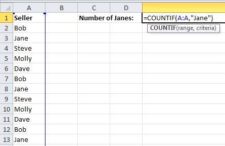 So in the example above it would return 12, not 11 as it will count the heading as well. Very helpful formula for counting the number of suppliers in a report or how many dates are in a column etc.