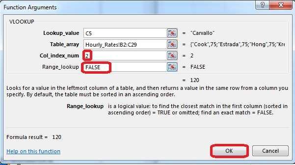 Step 3: For Col_index_num type 2, for Range_lookup select