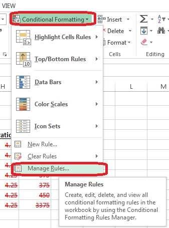 Step 2: In the Conditional Formatting Rules Manager, select Show formatting rules for: