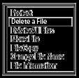 Deleting a file You can select a file and delete it. Note Once you have deleted a file, you will not be able to restore it.