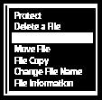 3 Press or to select the folder or list containing the files you want to delete, and then press. 4 Select [Delete All Files] or [Delete All in List] on the OPTION menu, and then press.