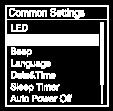 Selecting the backlight setting (Backlight) You can select a period of time to turn on the backlight of the display window or select the backlight to stay unlit.