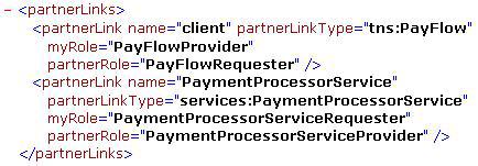 In the Payment process scenario, there are two protocols. One is between the process and client; the role of process in this protocol is PayFlowProvider, however, client s role is PayFlowRequester.