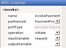 Other detailed information about this invoke activity is listed in BPEL Inspector. Figure 5.3 shows the detail behind this invoke model. Figure 5.1 Invoke activity model in UML Figure 5.