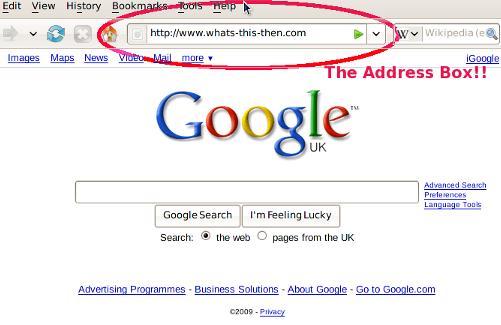 Address Bar The space