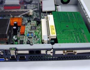 And then install the PCI card into place