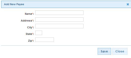 If the name does not come up in the grid, click the + Add button at the bottom of the grid to add the payee.