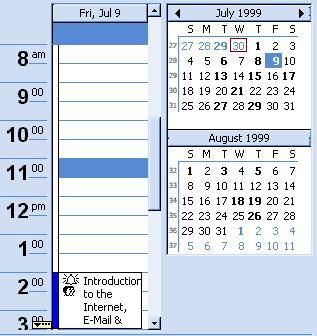 g. Fill in other attendees names and, if they use the calendar system, the chart should show if they are available. h. Click [Send] to send the e-mail invitation to others.