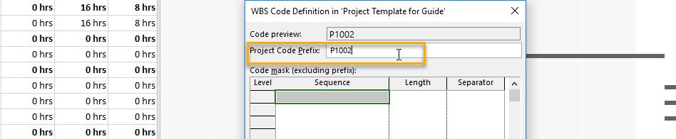5. By clicking a cell in the Sequence field, you can