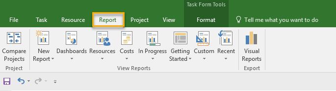 Reports Project has a number of reports available to track the progress of your plan.