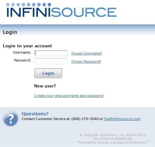 You may bypass these steps and go directly to the login page at http://infinconsumer.lh1ondemand.com 4.
