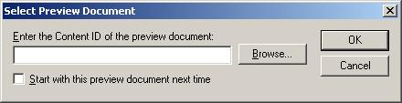 Select Preview Document Dialog Cancel Cancels changes to your settings and closes the dialog box. A.