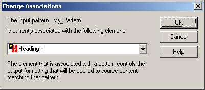 Setup Dialog Pattern type OK Cancel Select your pattern type. Saves your settings and closes the dialog box. Cancels changes to your settings and closes the dialog box. A.4.