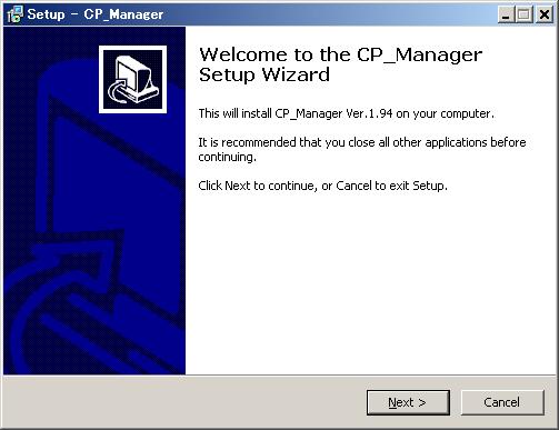Chapter 2. Basics of CP_Manager Chapter 2. Basics of CP_Manager Installation procedure Warning - Close all programs before installing the software.