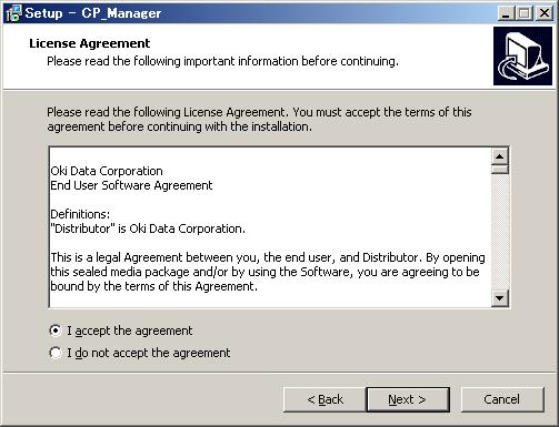 - Be sure to refer to all the instruction manuals included in the Document folder on the CD-ROM. Install CP_Manager 1-1.