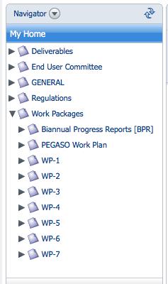 Extend the Work Packages folder by clicking on the arrow in the left side of the