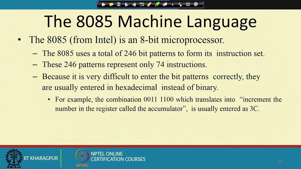 Microprocessors and Microcontrollers Prof. Santanu Chattopadhyay Department of E & EC Engineering Indian Institute of Technology, Kharagpur Lecture - 09 8085 Microprocessors (Contd.