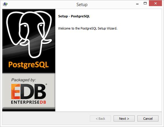 5-1. If the installation of PostgreSQL is required, the following screen will be