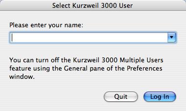 Using a Single Copy of Kurzweil 3000 with Multiple Users When Kurzweil 3000 starts, the Select