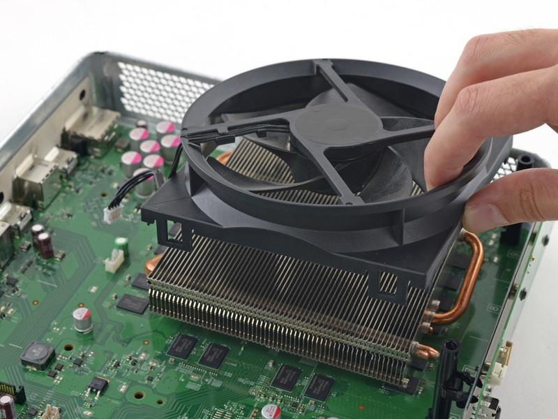 off the heat sink. Remove the fan from the heat sink.