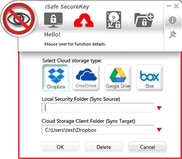 2.4 First time configuration Click Cloud Encryption icon