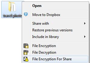 13 File Encryption for share If you want to share encrypted files to your friends for reading, you